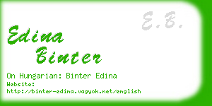 edina binter business card